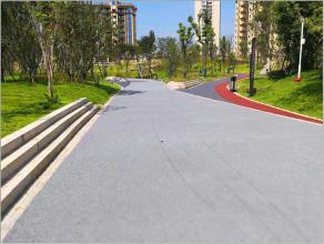 四川達州紫荊花公園6500m2彩色透水砼